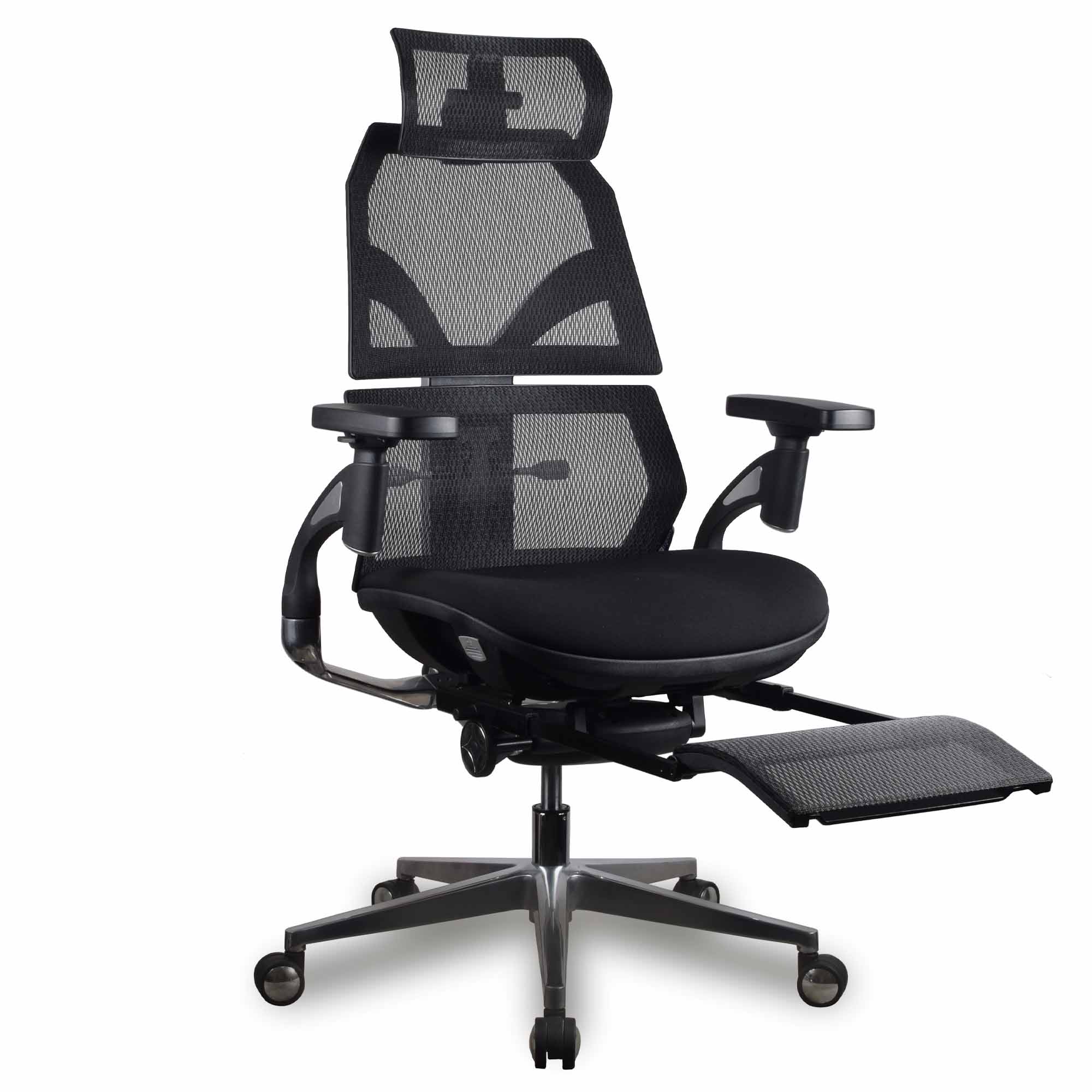 Chaise ergonomique de bureau - AURA PREMIUM Noire en mousse et maille