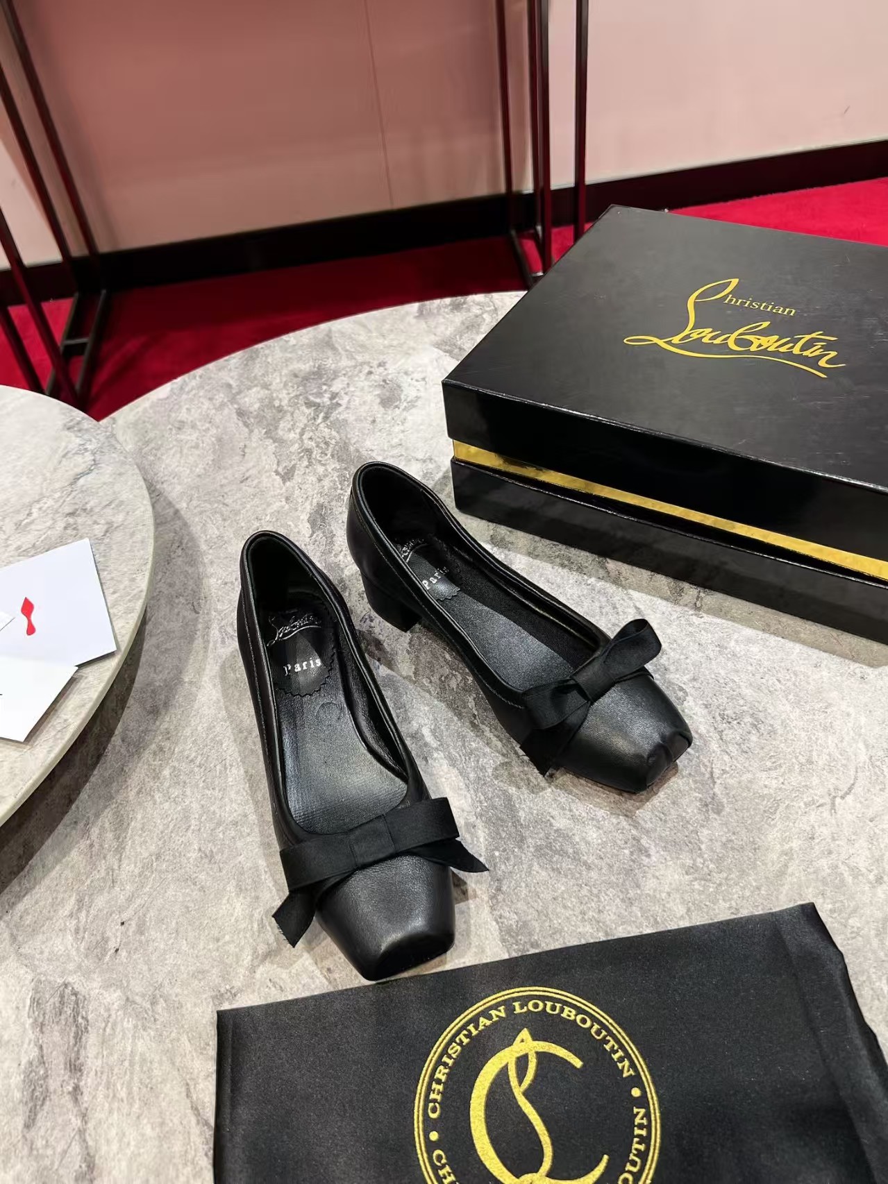 Christian Louboutin Mamaflirt 30 bow-detail leather pumps