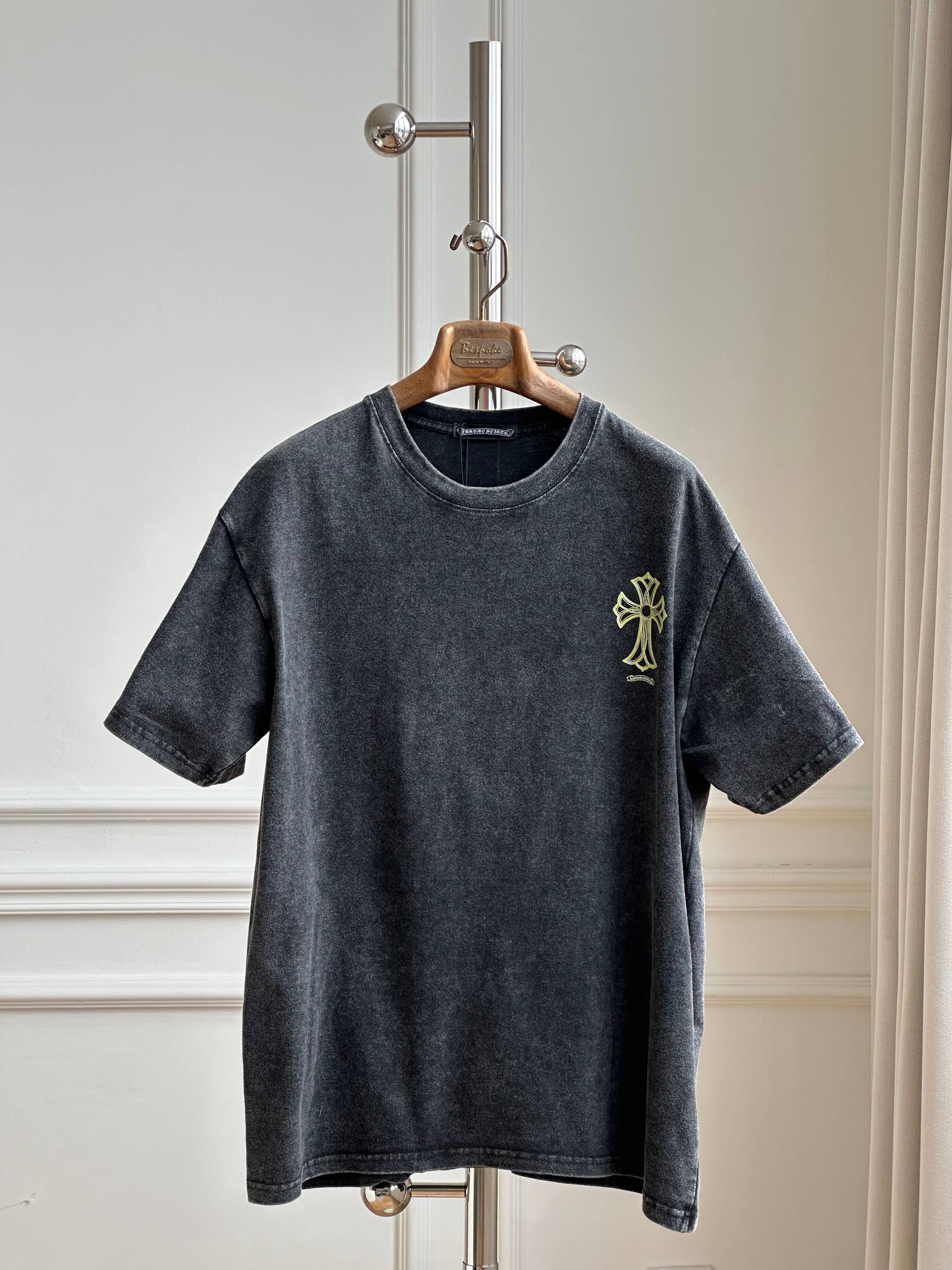 Chrome Hearts Black Washed Cross Print Tee