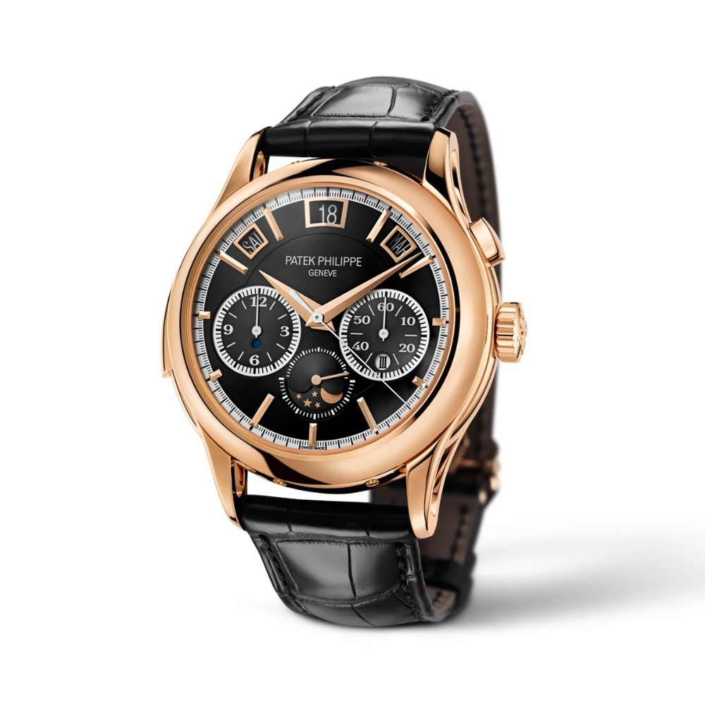 Patek Philippe Grand Complications Minute Repeater Perpetual Calendar Rose Gold Black Dial 5208R-001【1:1 Replica】