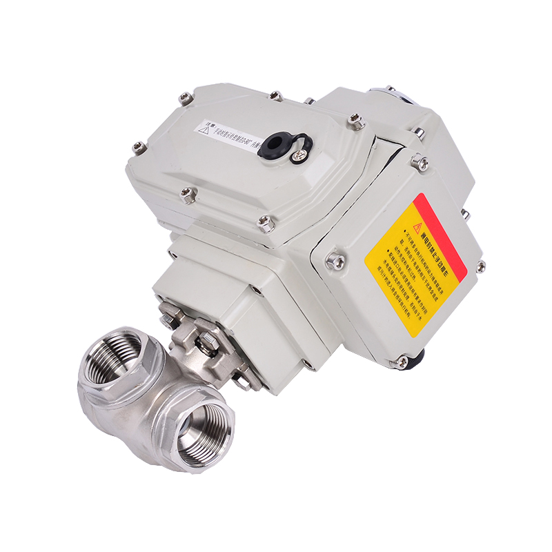 DN8-DN65 3-Way Stainless Steel Motorized Ball Valve DC24V AC220V T/L Type Female Thread Electric Ball Valve Q941/45F-16P