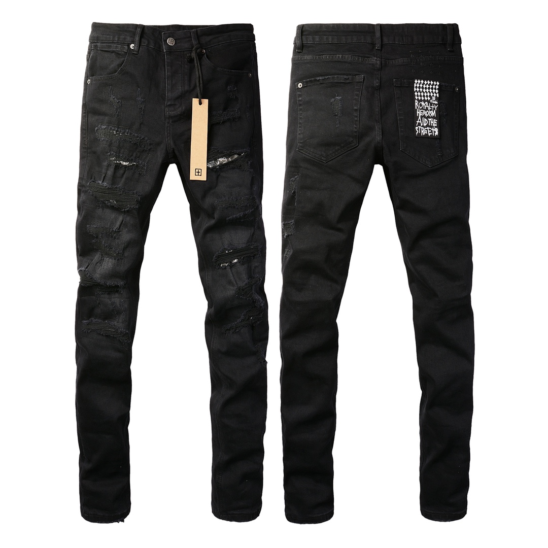 1:1 Best Quality Ksubi Bandana Rippers Jeans Black