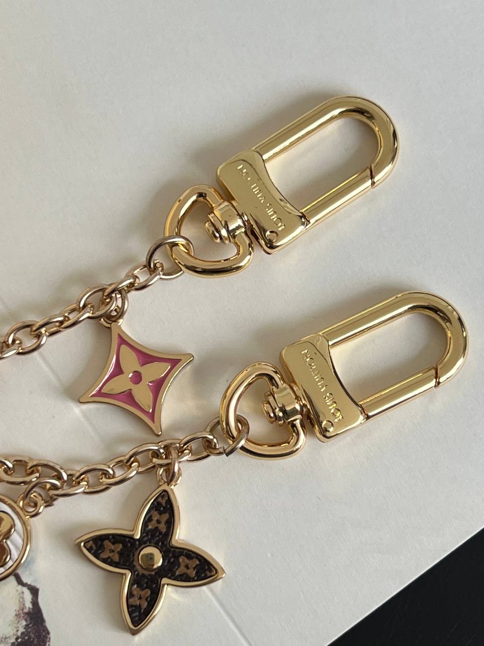 Louis Vuitton Dual-clasp Enamel Multi-charm Extension Chain Bag Charm