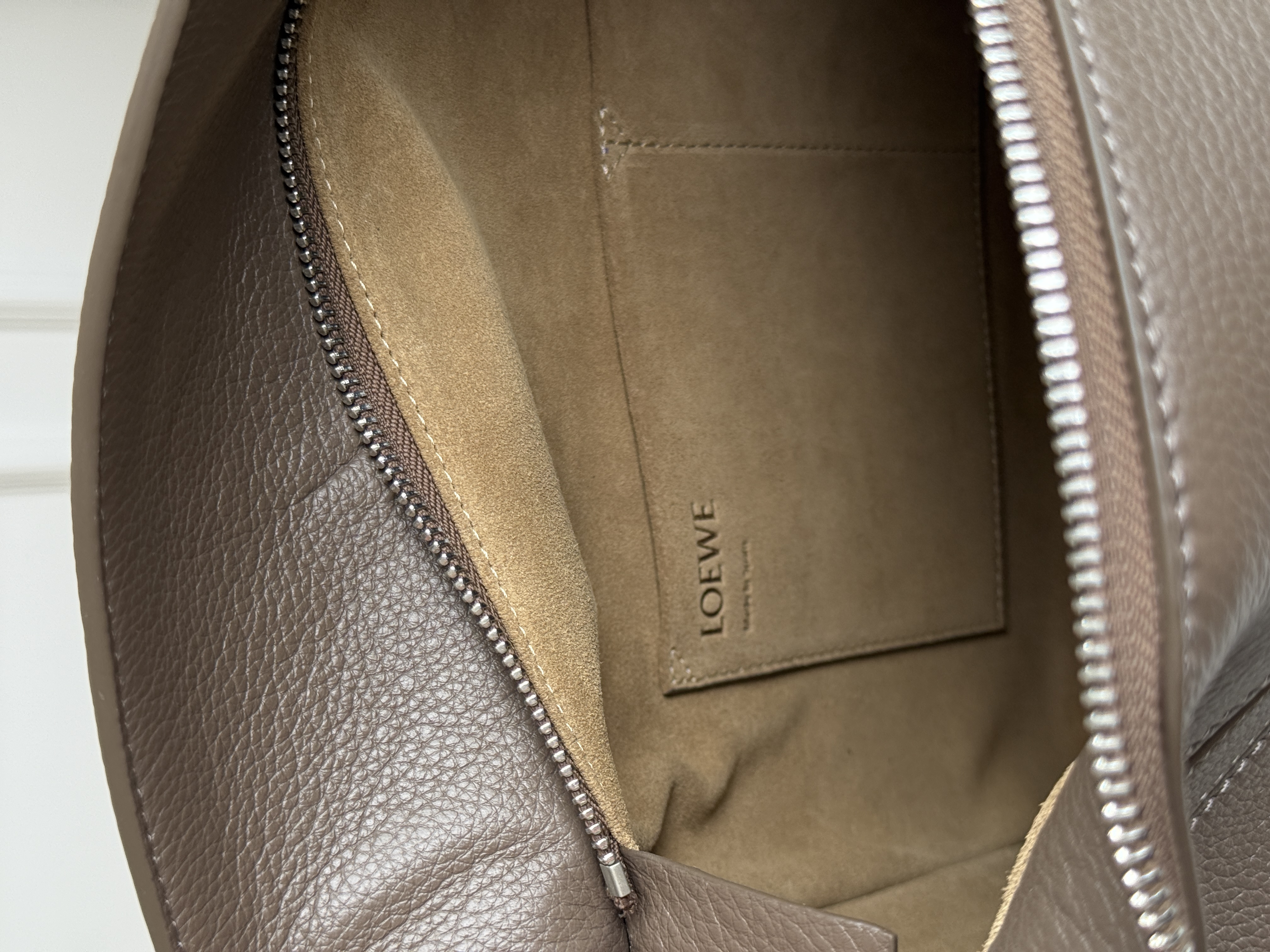 Taupe Grey Perfection   LOEWE Puzzle Geometric Bag