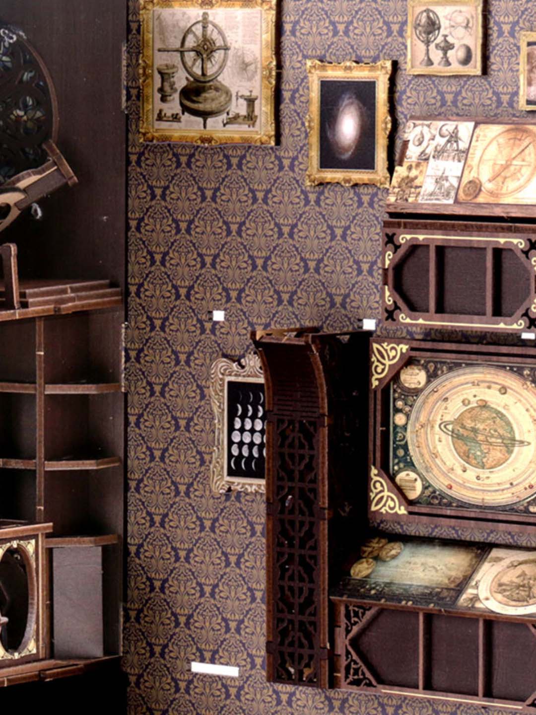 Museum of Astronomy Wooden Book Nook Shelf Insert