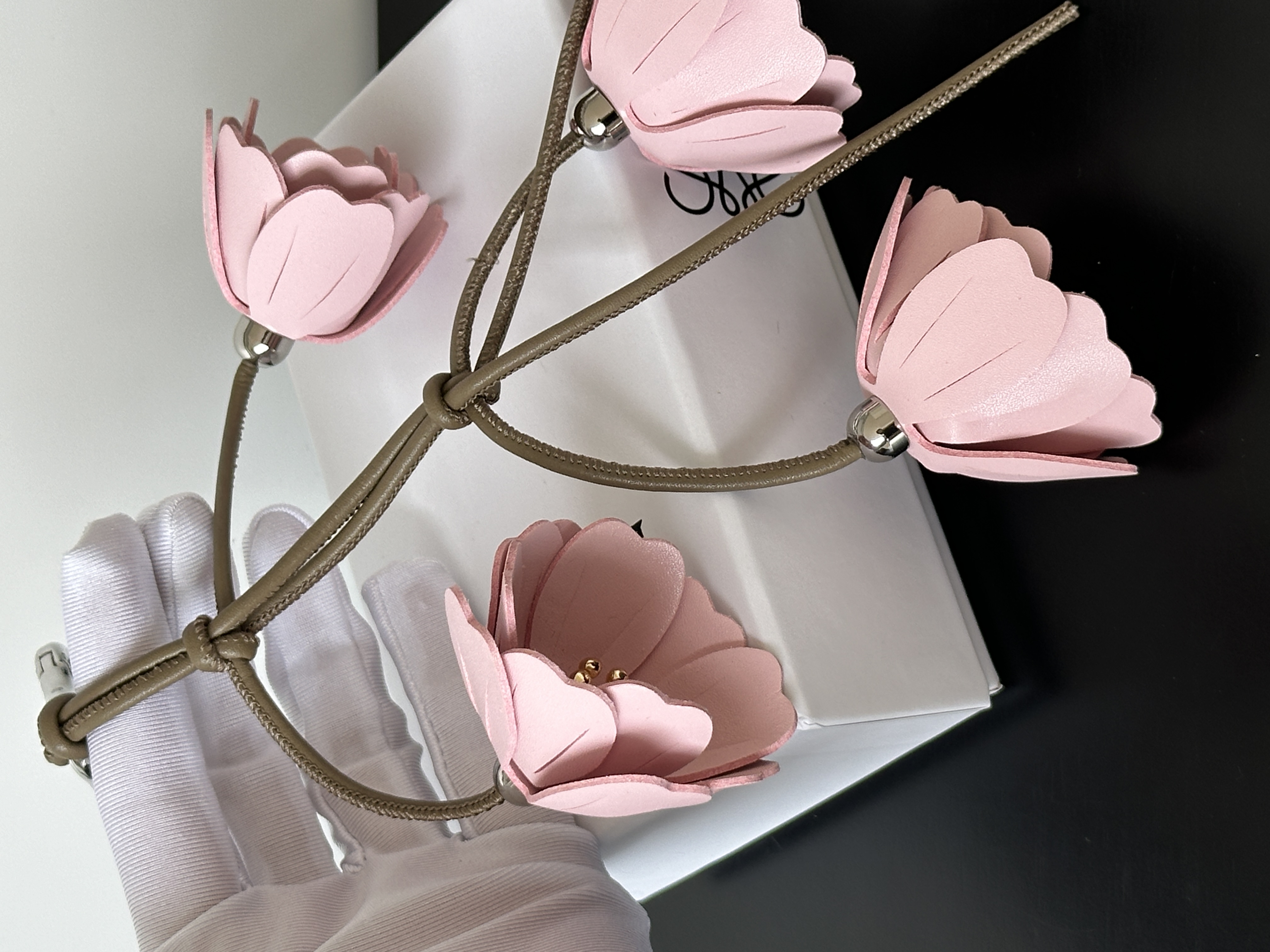 LOEWE Cherry Blossom Leather Bag Charm