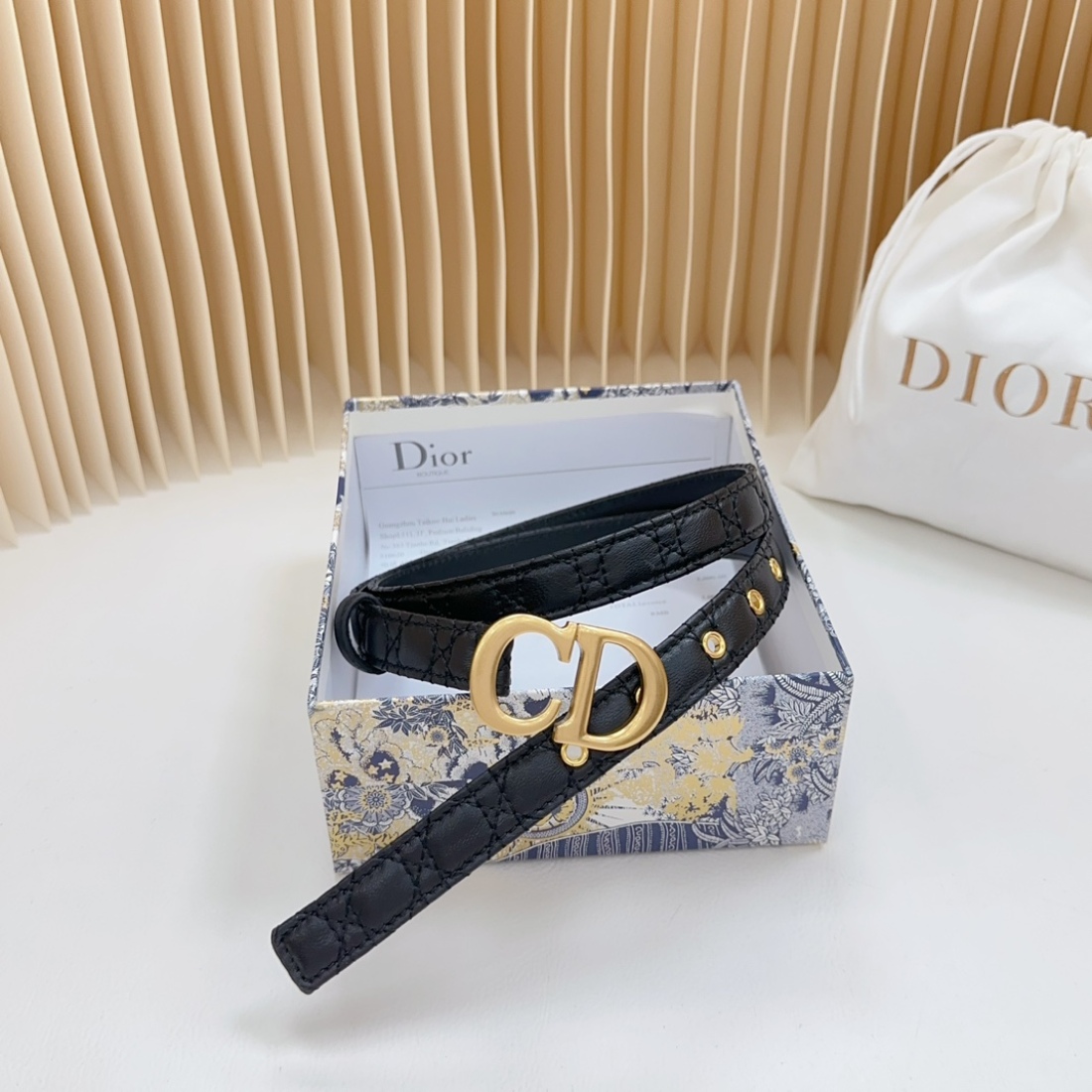 Dior double sided   with calf leather,  Women Belt 20MM