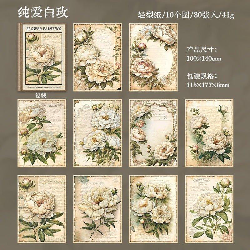 2075 Flower Painting Book Page Series