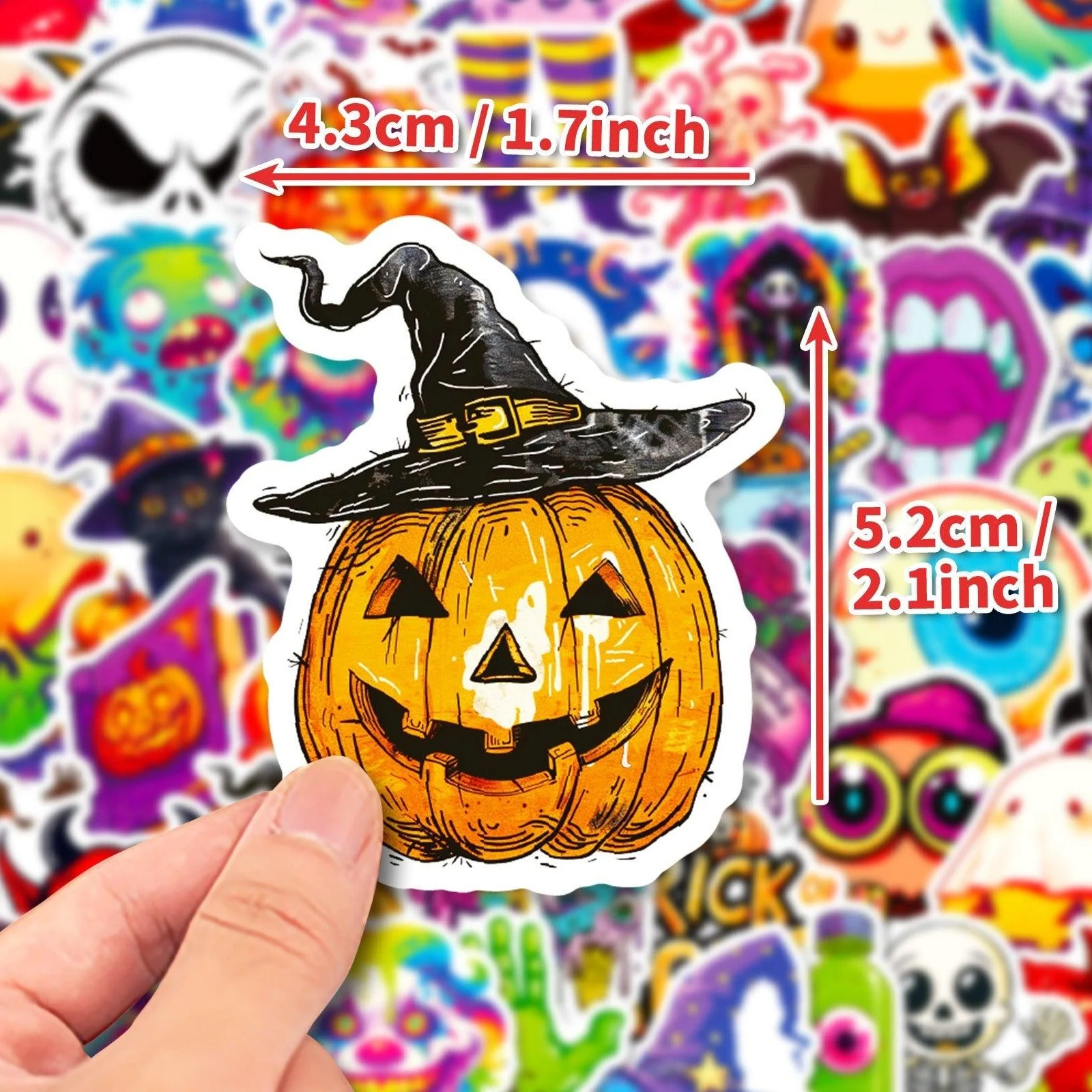 1194 Halloween Stickers Pumpkin Lights Doodle Stickers
