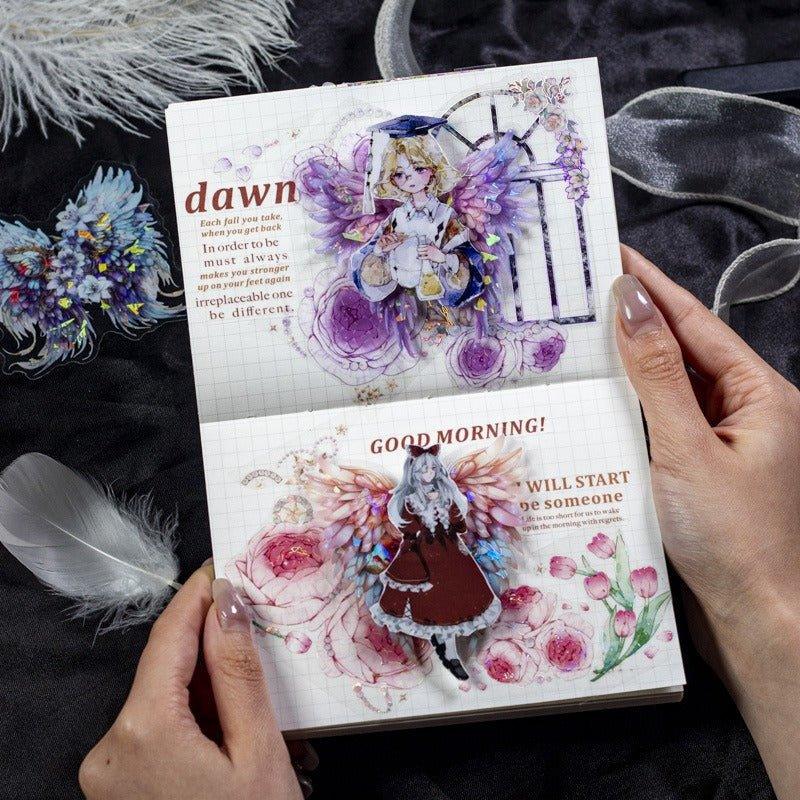 1138 Sticker Pack Falling Wing Flower Dream Series