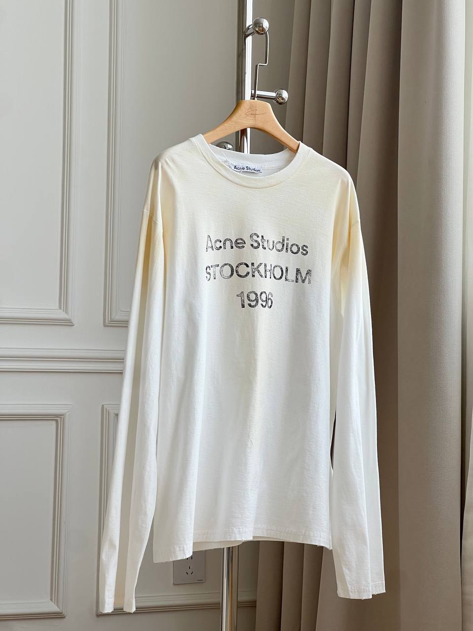 Acne Studios 1996 Logo Print Long Sleeve T-Shirt