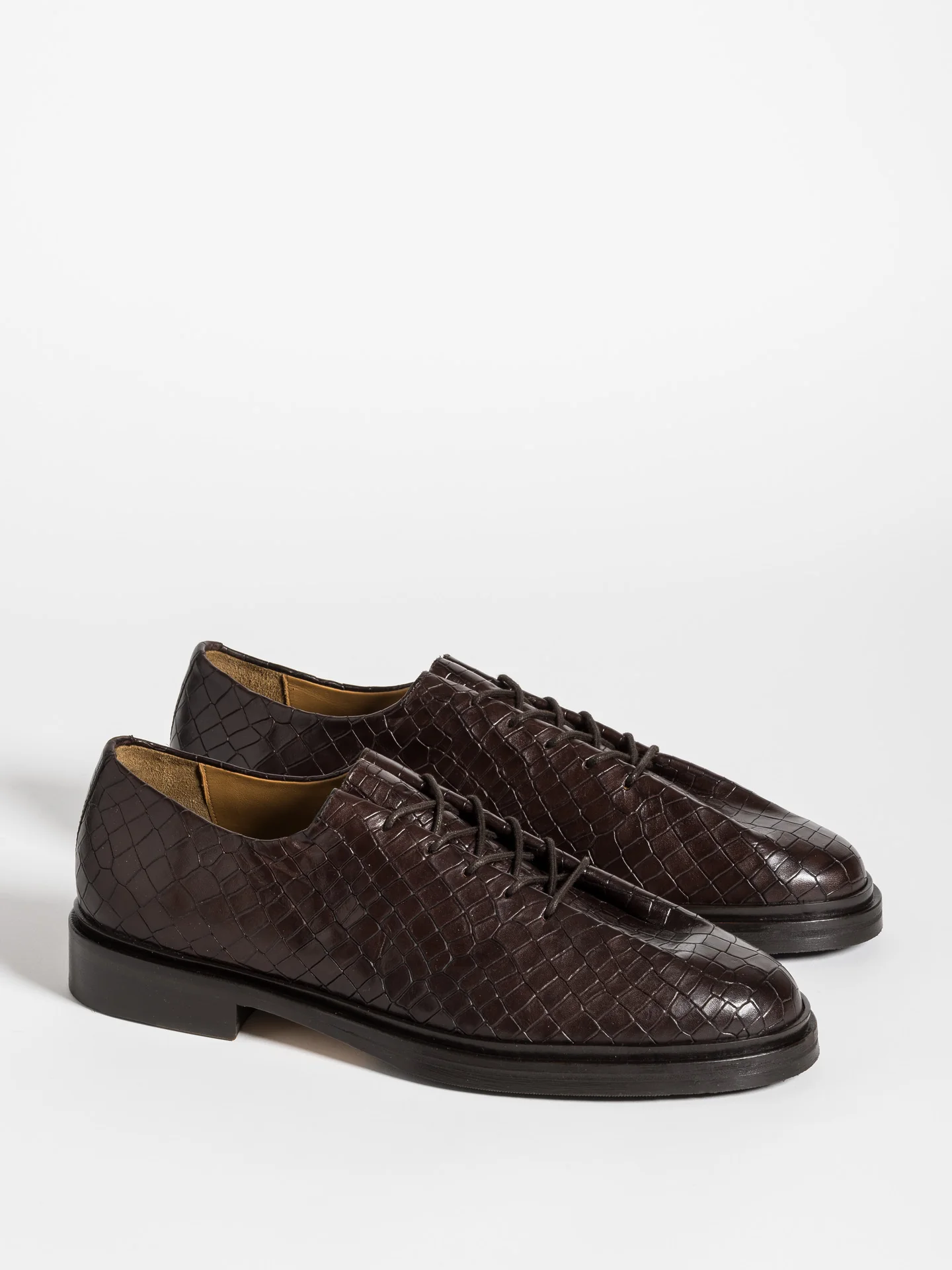 EDOUARD PRINTED CALF DARK BROWN