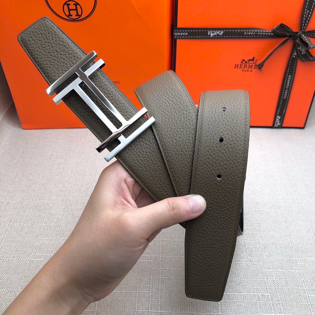 Hermes H Belt Buckle & Reversible Brown For Women, Women Belt 380MM