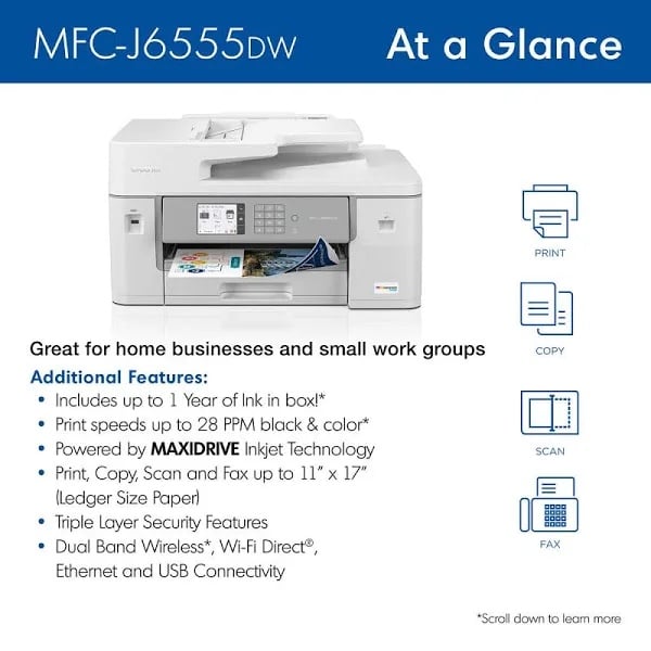 Brother MFC-J6555DW INKvestment Tank XXI7N
