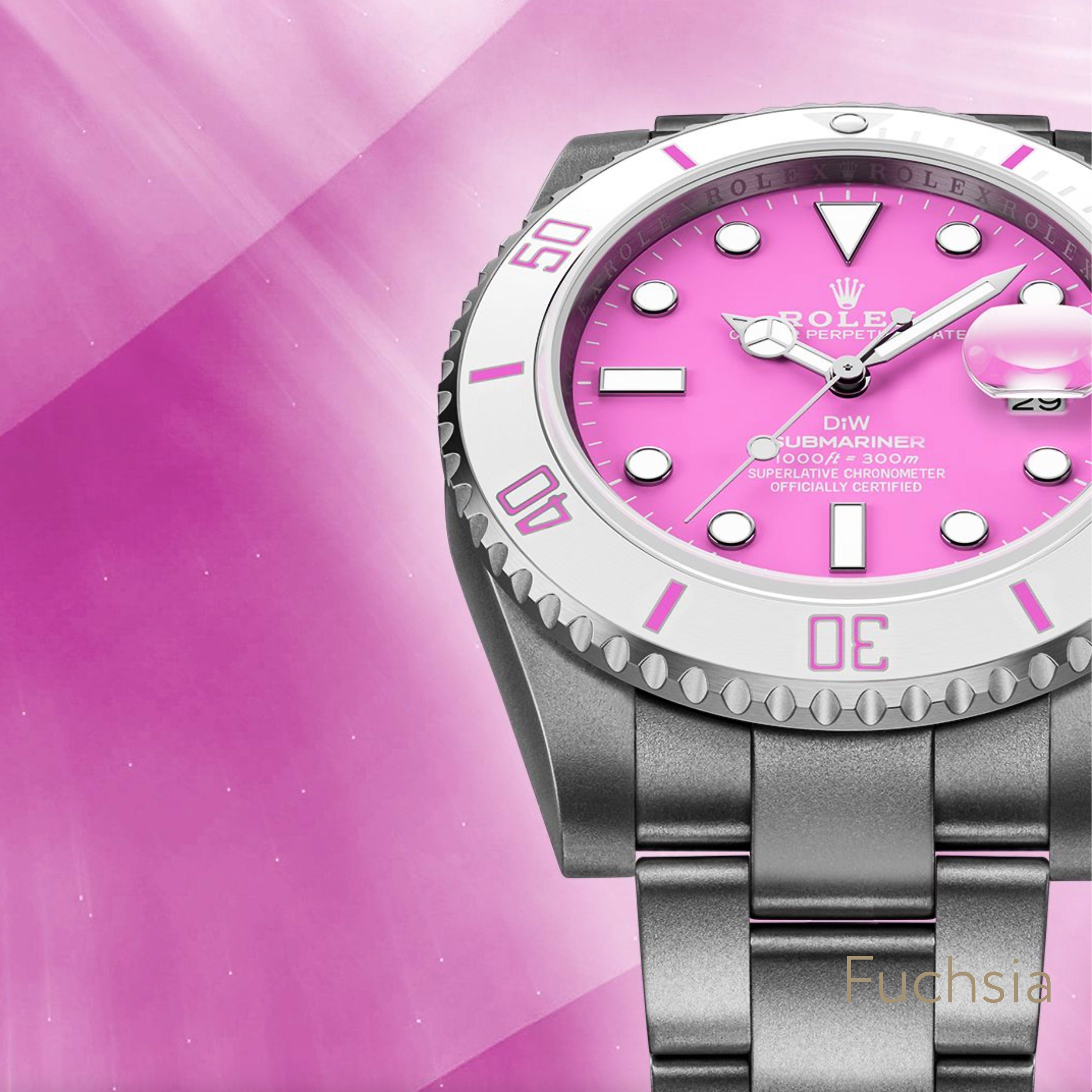 DiW Rolex Submariner FUCHSIA【1:1 Replica】