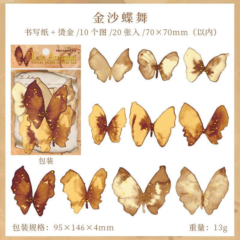 1002 Coffee Late Autumn Series: Coffee Dyed with Gold Foil Journal Materials