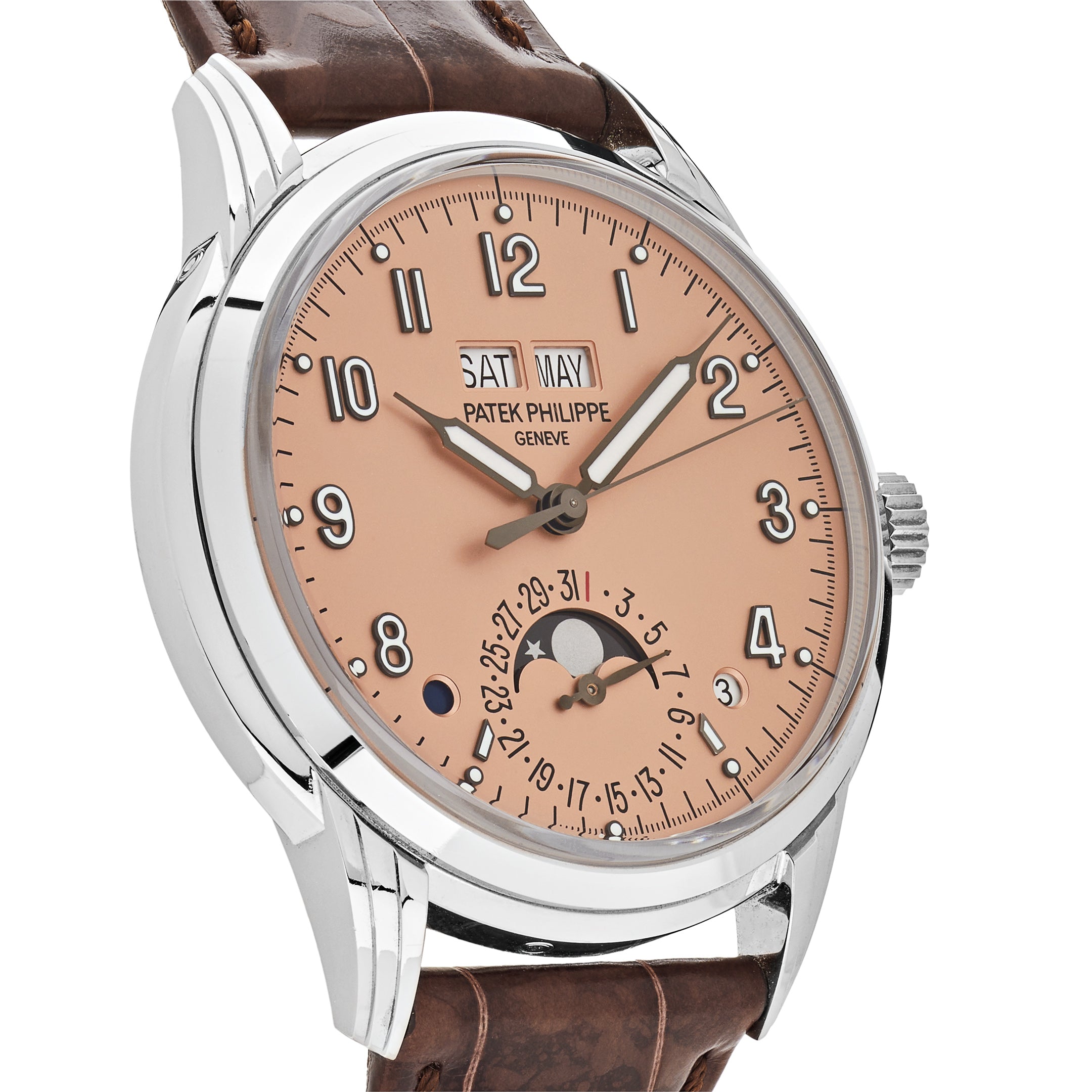 Patek Philippe Grand Complications Perpetual Calendar White Gold Salmon Dial 5320G-011【1:1 Replica】