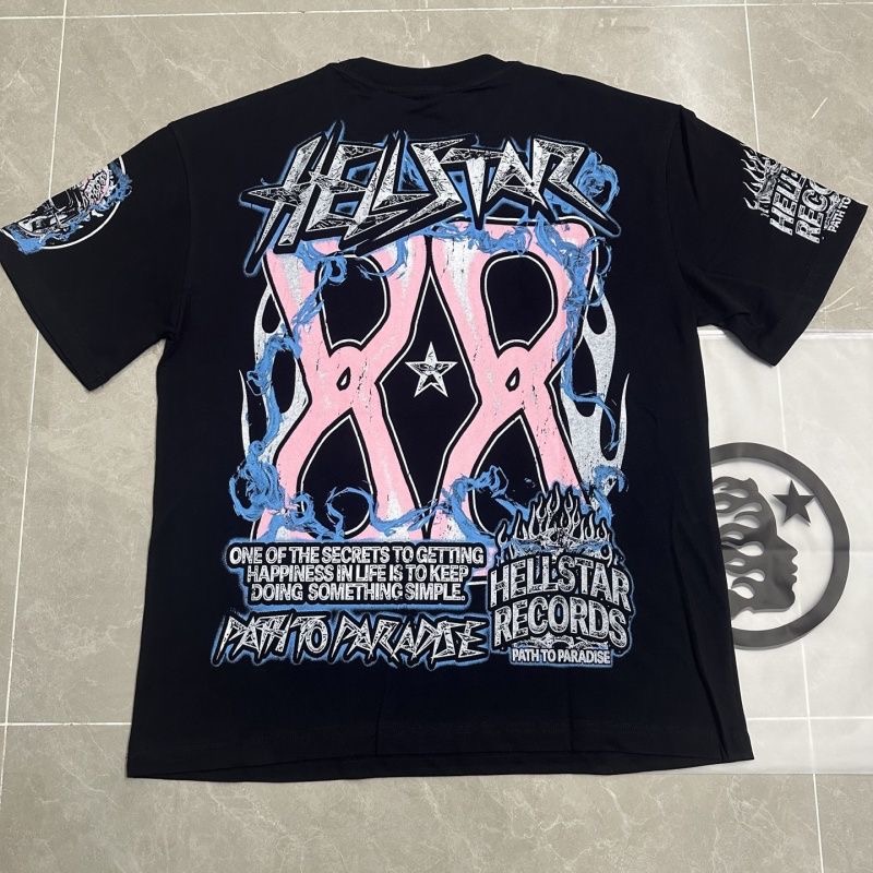 hellstar Retro printed loose casual round neck short sleeve T-shirt