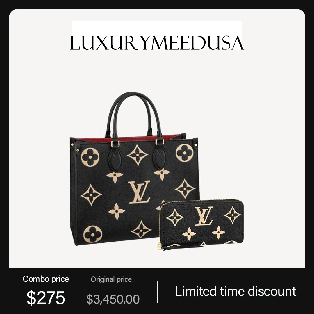 LOUIS VUITTON On the Go MM & Long Wallet 2 Piece Set Value Ref: M45495 + M80481