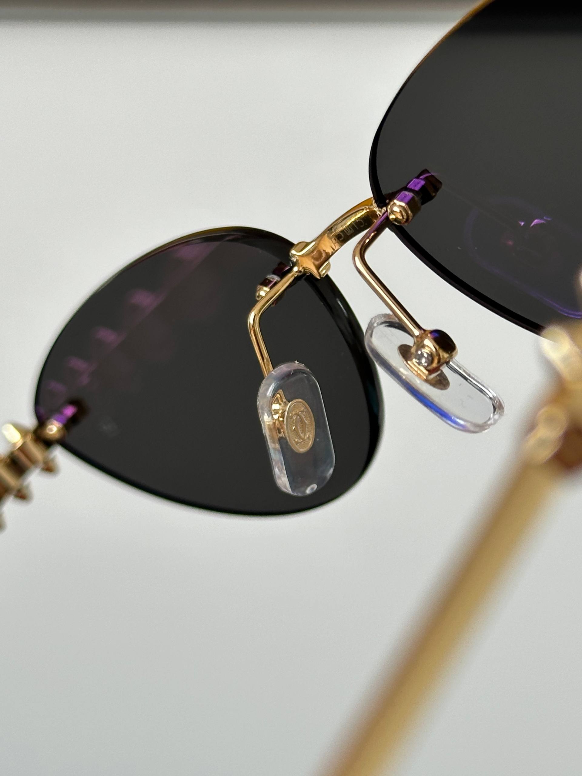 Cartier Clash de Cartier Rimless Cat-Eye Sunglasses