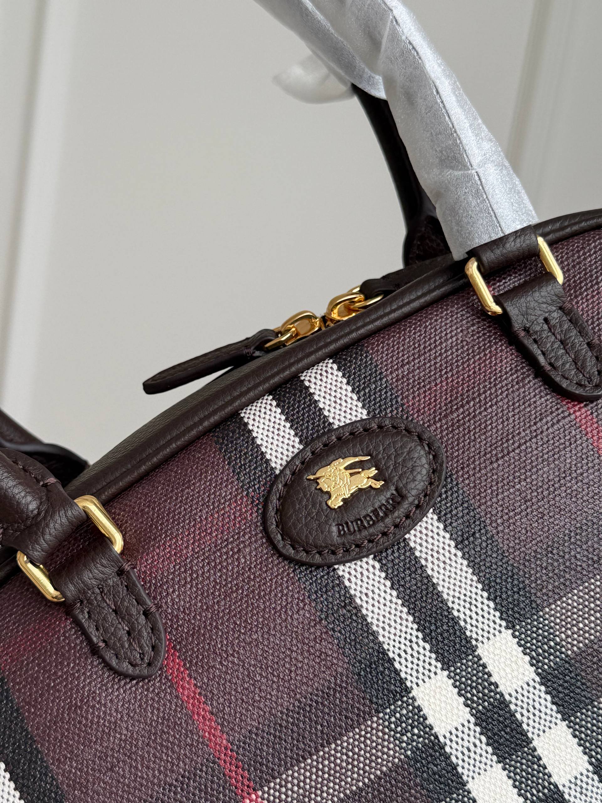 Burberry Highlands Check Bowling Bag