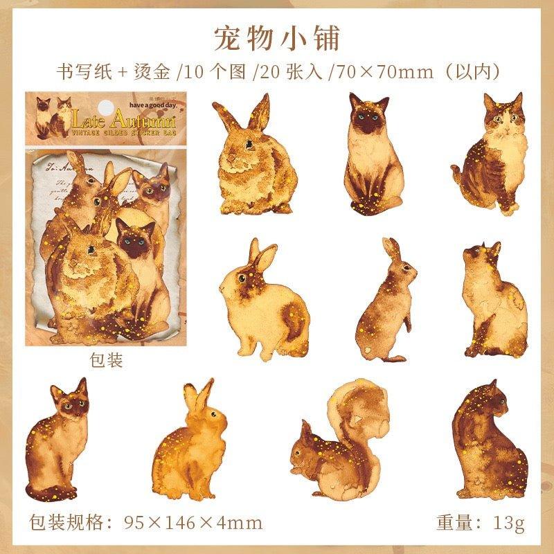 1002 Coffee Late Autumn Series: Coffee Dyed with Gold Foil Journal Materials