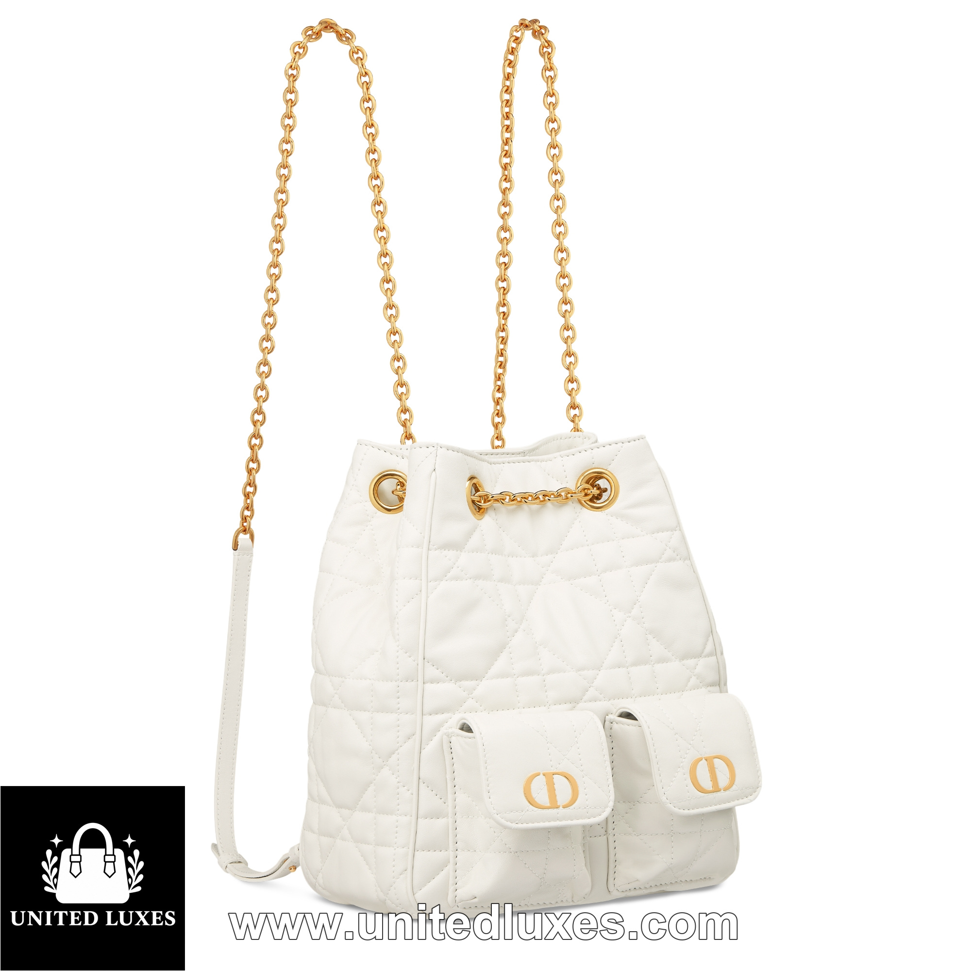 Replica Medium Dior Caro Multicarry Backpack with Chain