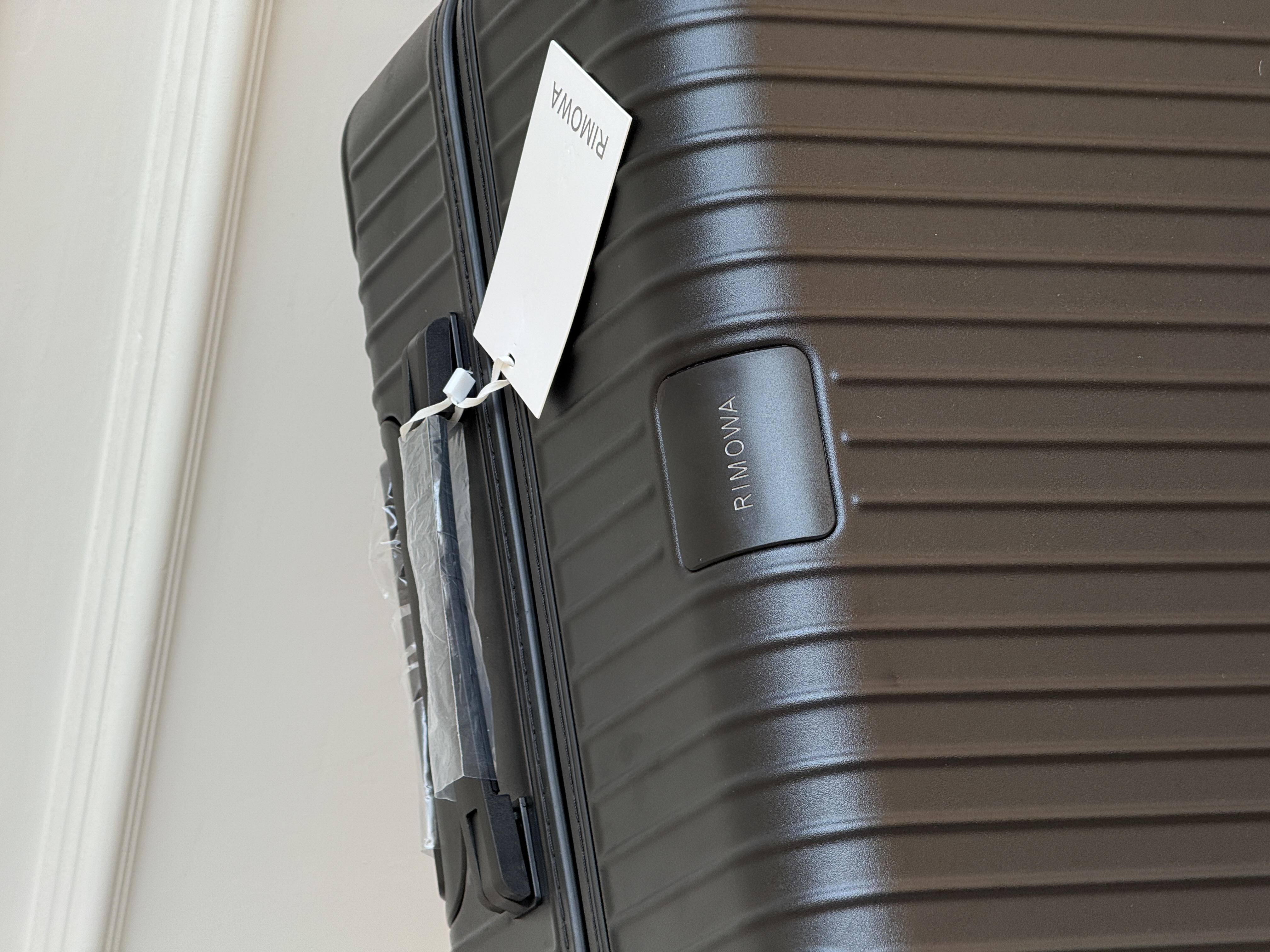 RIMOWA Essential Matte Black Vertical Groove Check-in Luggage