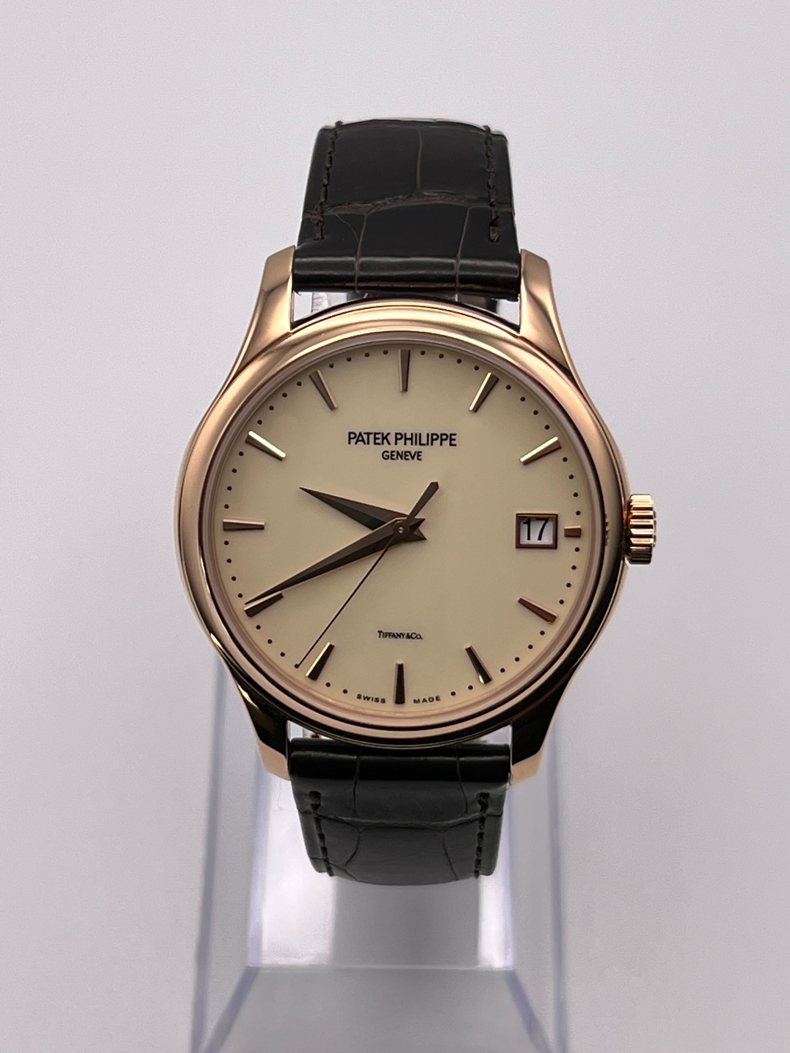 Patek Philippe Calatrava Date Tiffany & Co. Rose Gold 5227R-001【1:1 Replica】