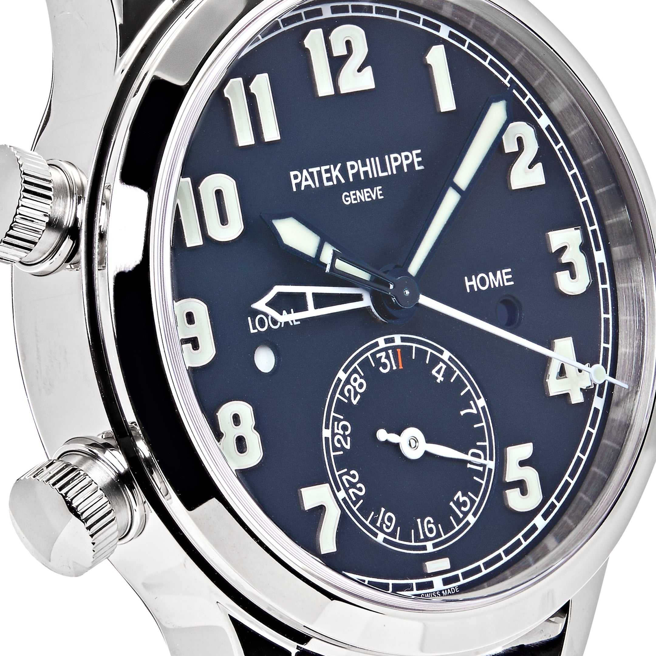 Patek Philippe Calatrava Pilot Travel Time White Gold 7234G-001【1:1 Replica】