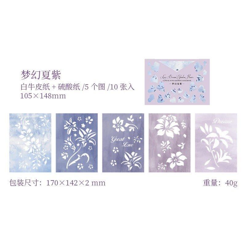 2079 Sketch Paper Love Dream Shadow Flower Series