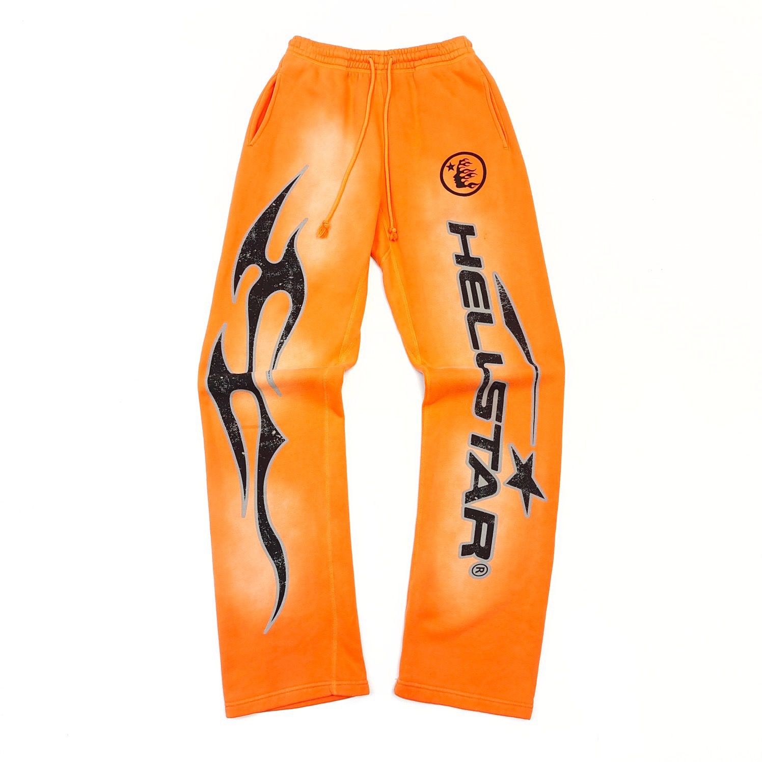 1:1 Version Faded Letters Pants Orange Color