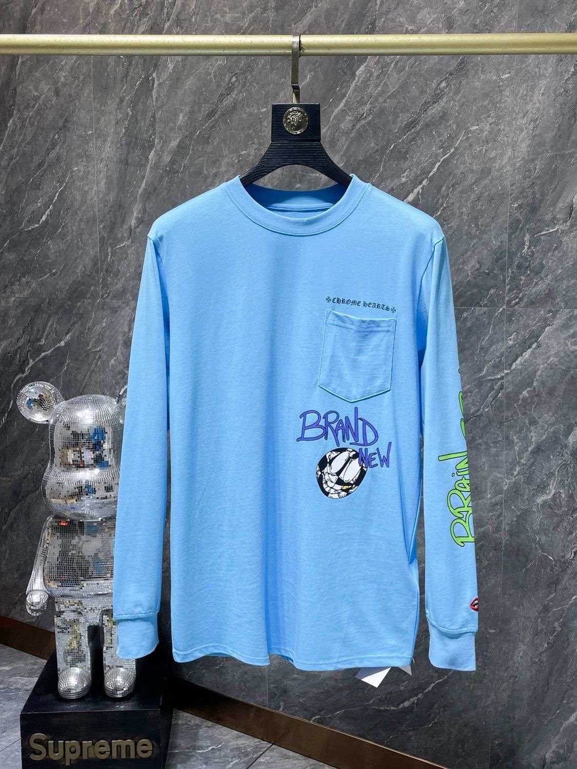 chrome heart blue matty brain new long sleeve