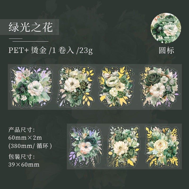 3044 Garden Series Hot Stamping Die-Cut Botanical Tape