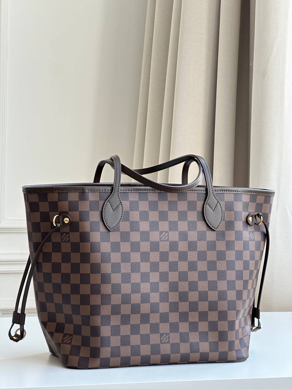 Louis Vuitton Neverfull MM Damier Ebene Tote Bag