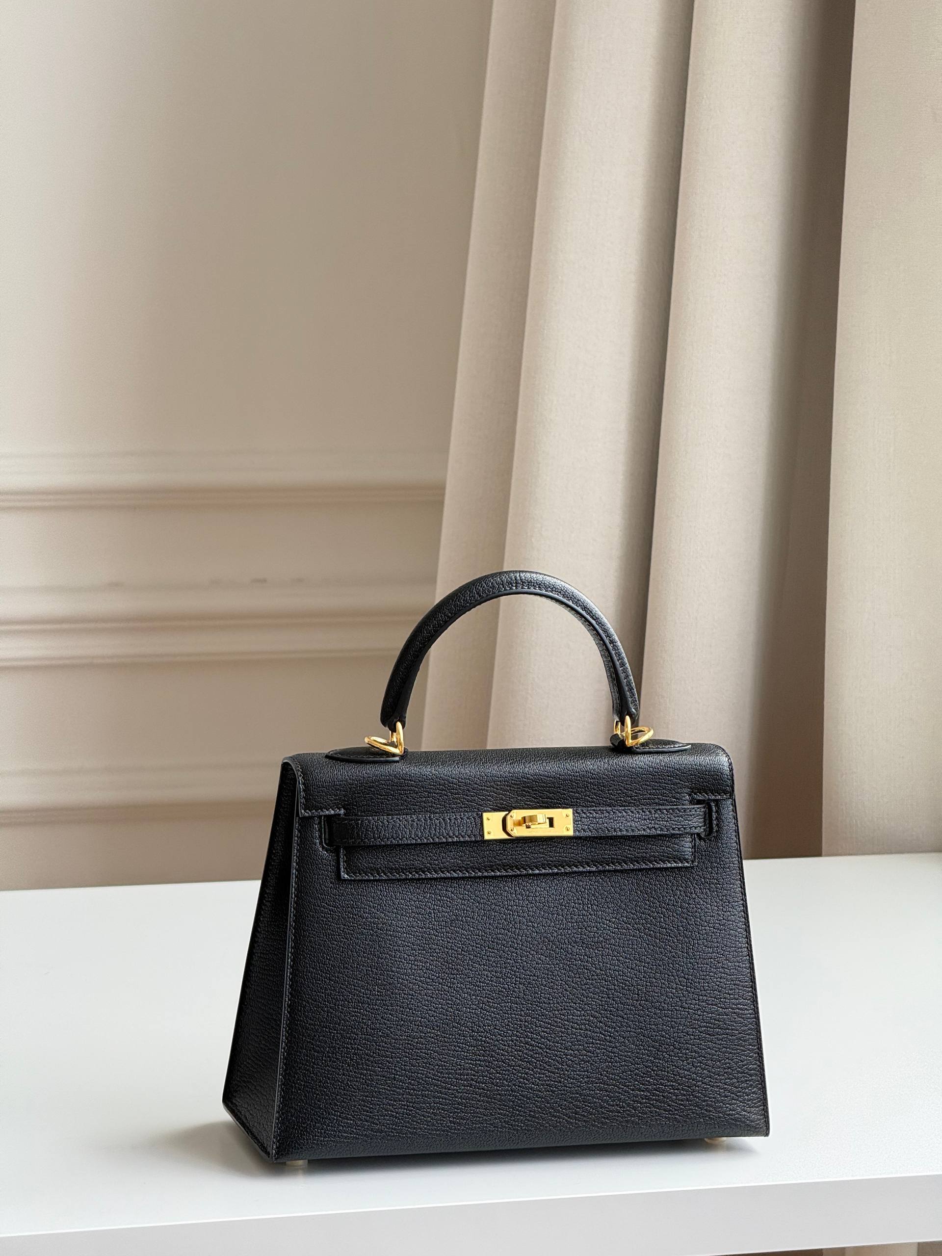 Hermès Mini Kelly II 20 Black Epsom with Gold Hardware