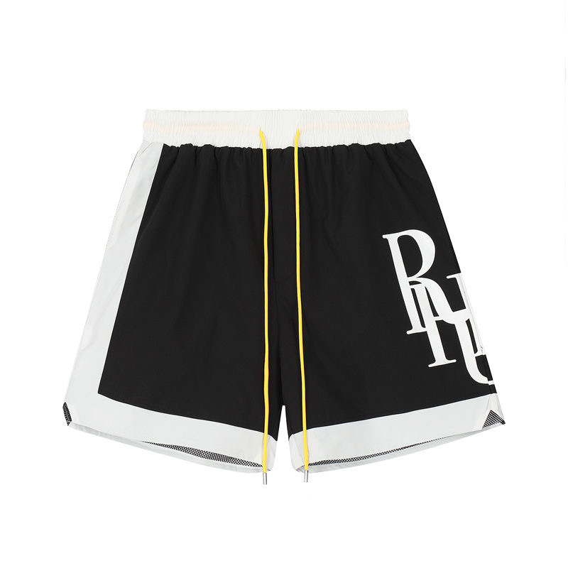 fashion letter-print patchwork color shorts