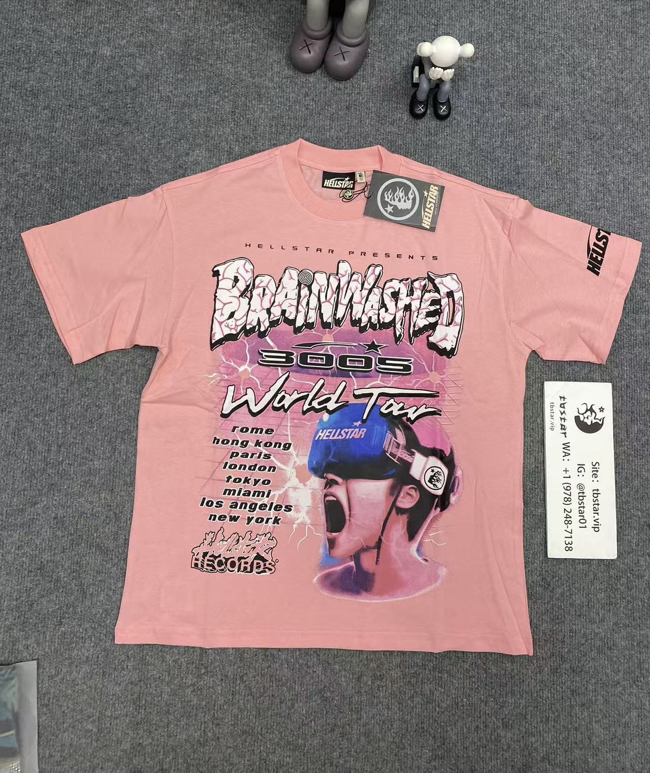 Hellstar Print Tee Pink Color