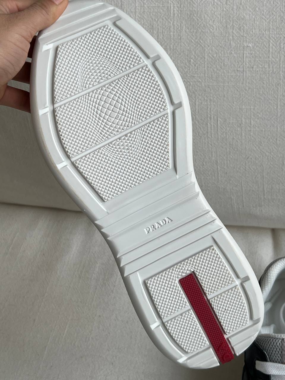 Prada Patent Leather Mesh Panel Chunky Sole Casual Sneakers