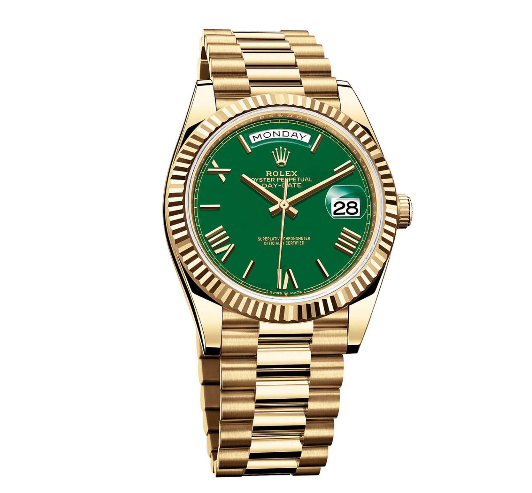 The Rolex Day-Date 40 With Green Lacquered Dial 228238【1:1 Replica】