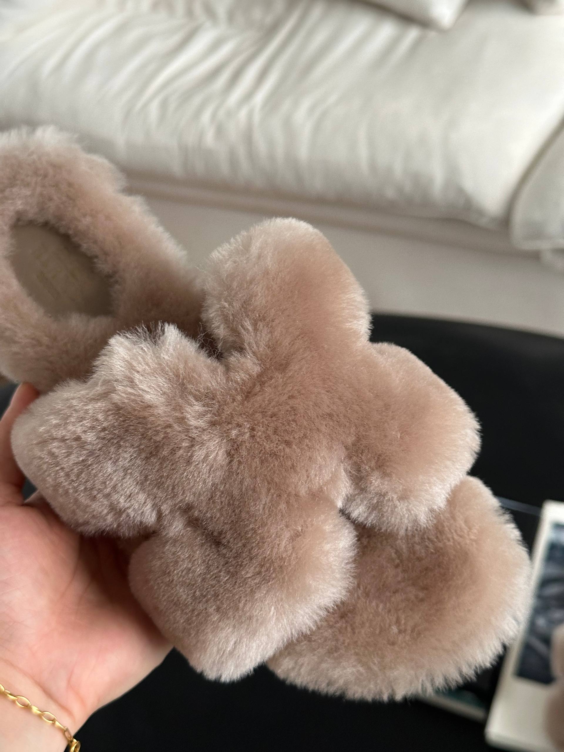 Hermès Chypre Shearling Fur Slippers