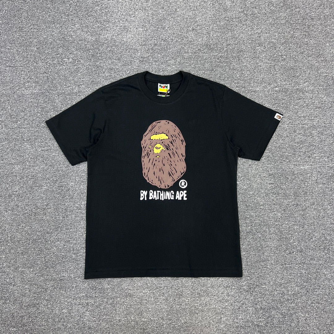 1:1 Best Quality Bape Brown Logo Tee 2 Colors
