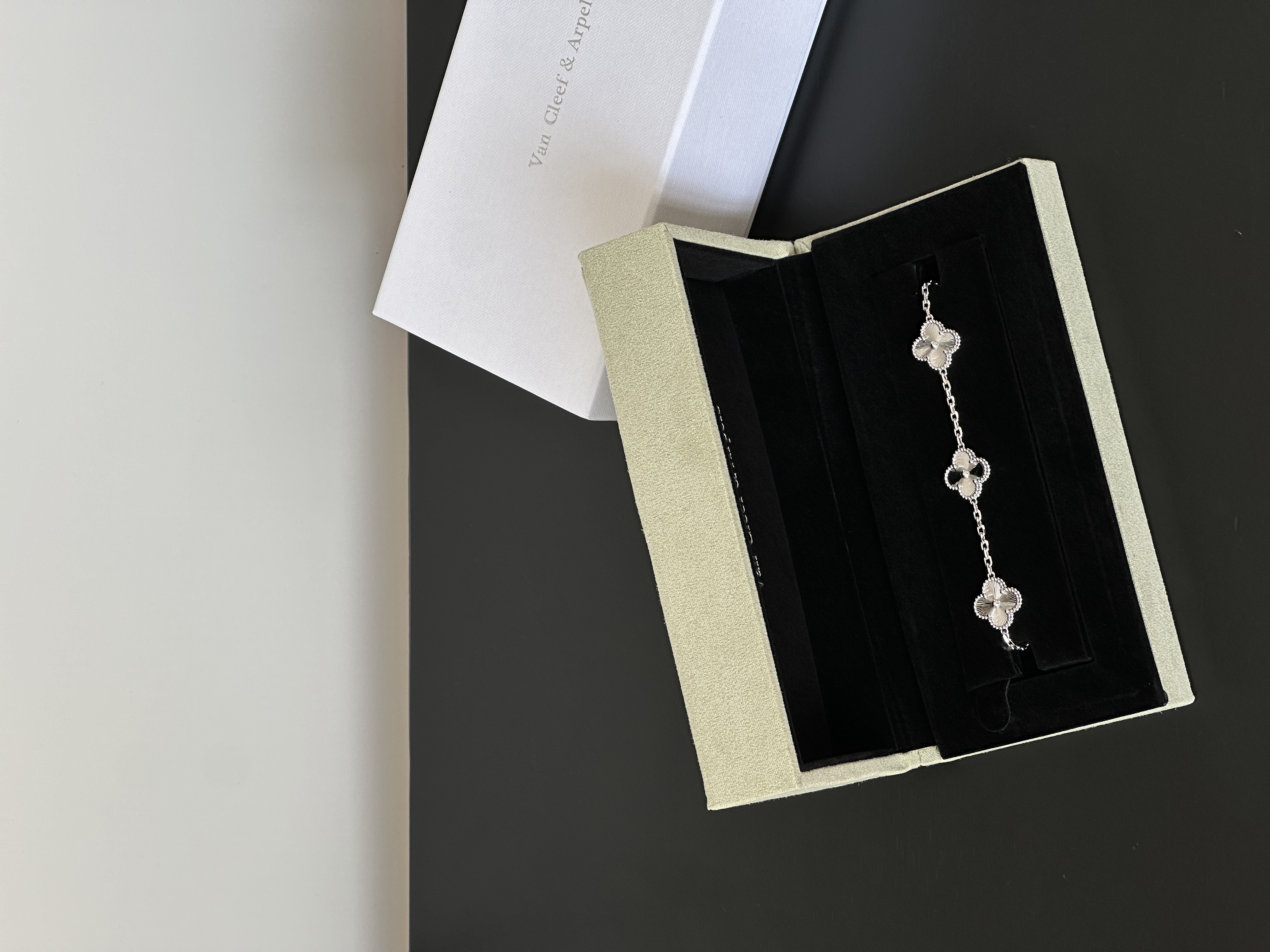 Van Cleef & Arpels Vintage Alhambra 5 Motifs Laser-Cut Clover Bracelet