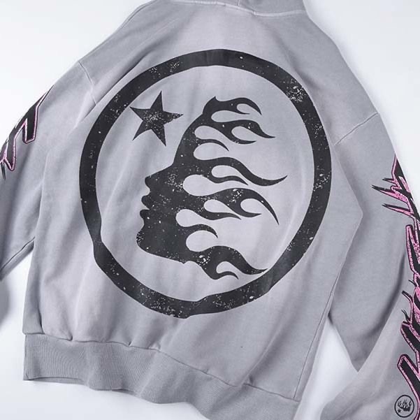 grey lighting hoodie