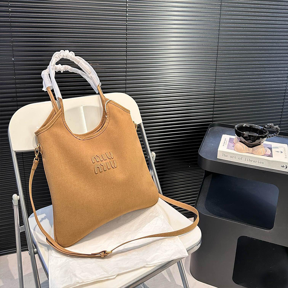 Miu Miu lvy suede leather bag