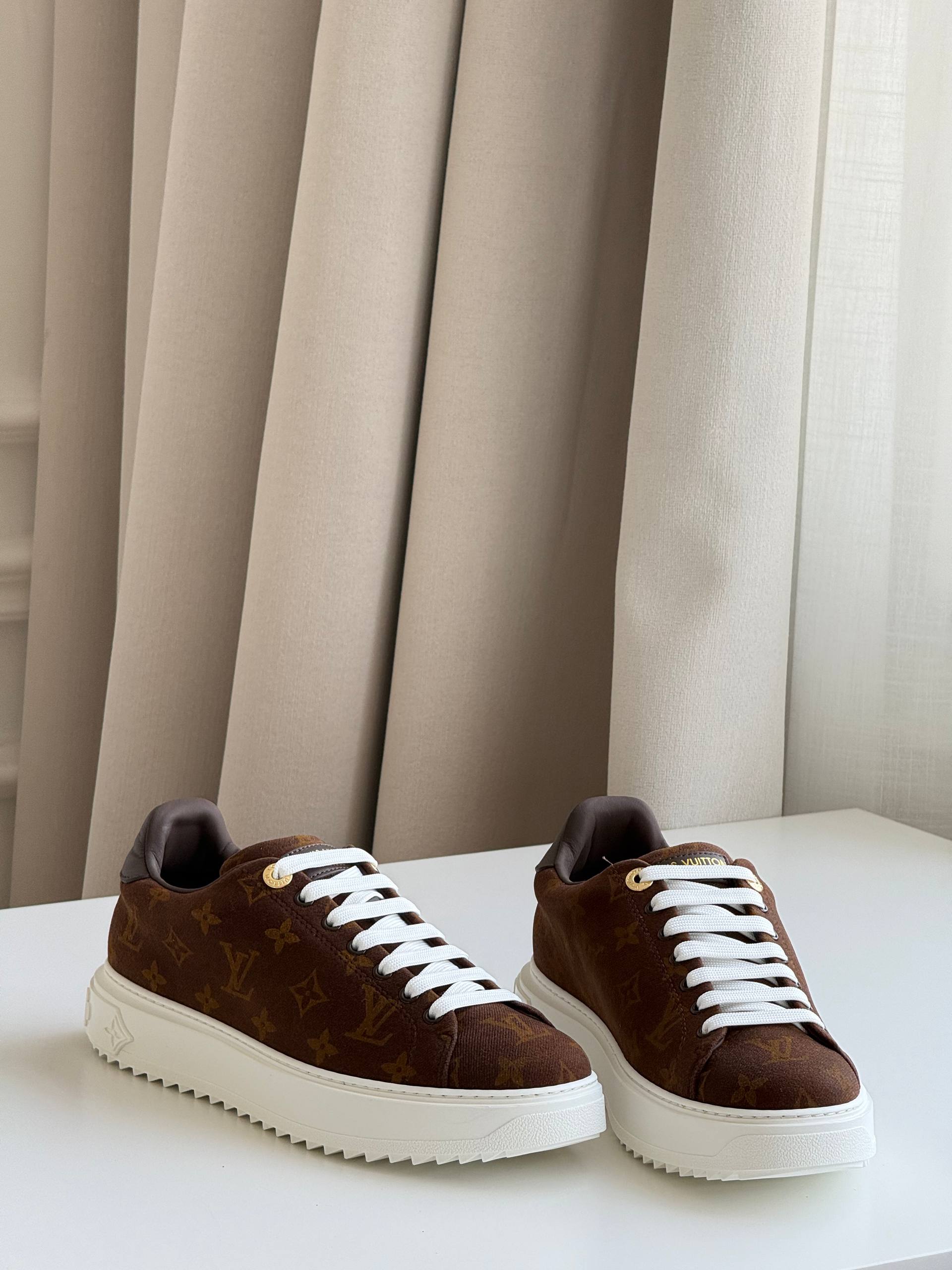 Louis Vuitton Time Out Monogram Platform Sneakers