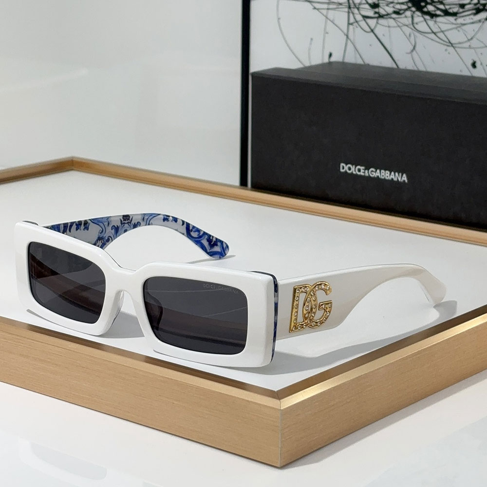 DOLCE & GABBAN DG Small Box Logo Mirror leg  Sunglasses Top quality