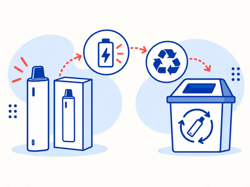 Responsible Disposal and Battery Recycling — OZ illustrated guide cover
