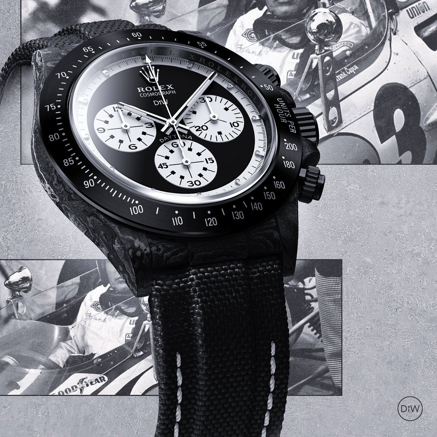 NTPT Carbon Rolex DiW Daytona “PAUL NEWMAN BLACK DLC