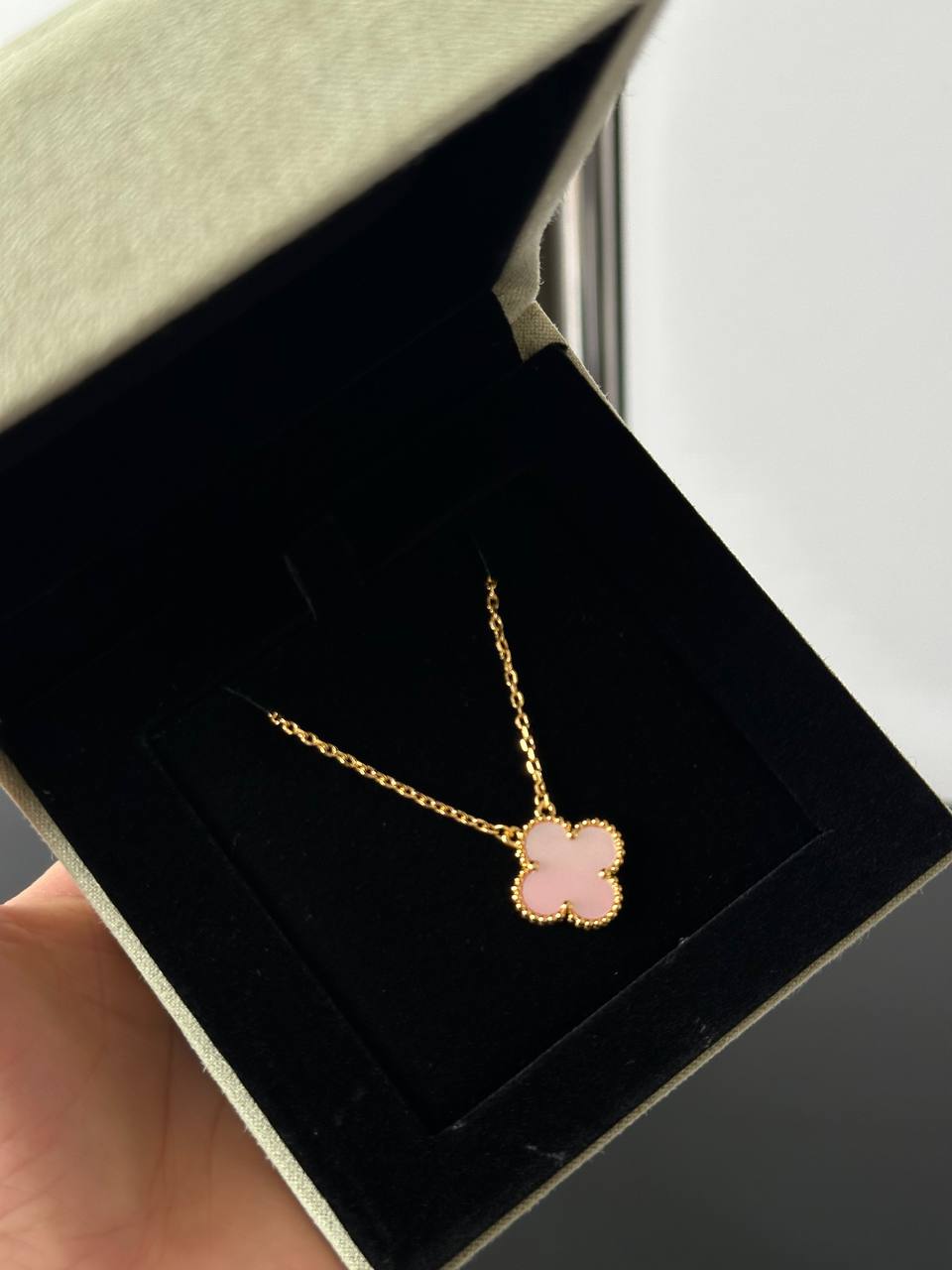 Van Cleef & Arpels Vintage Alhambra Pink Mother-of-Pearl Pendant Necklace